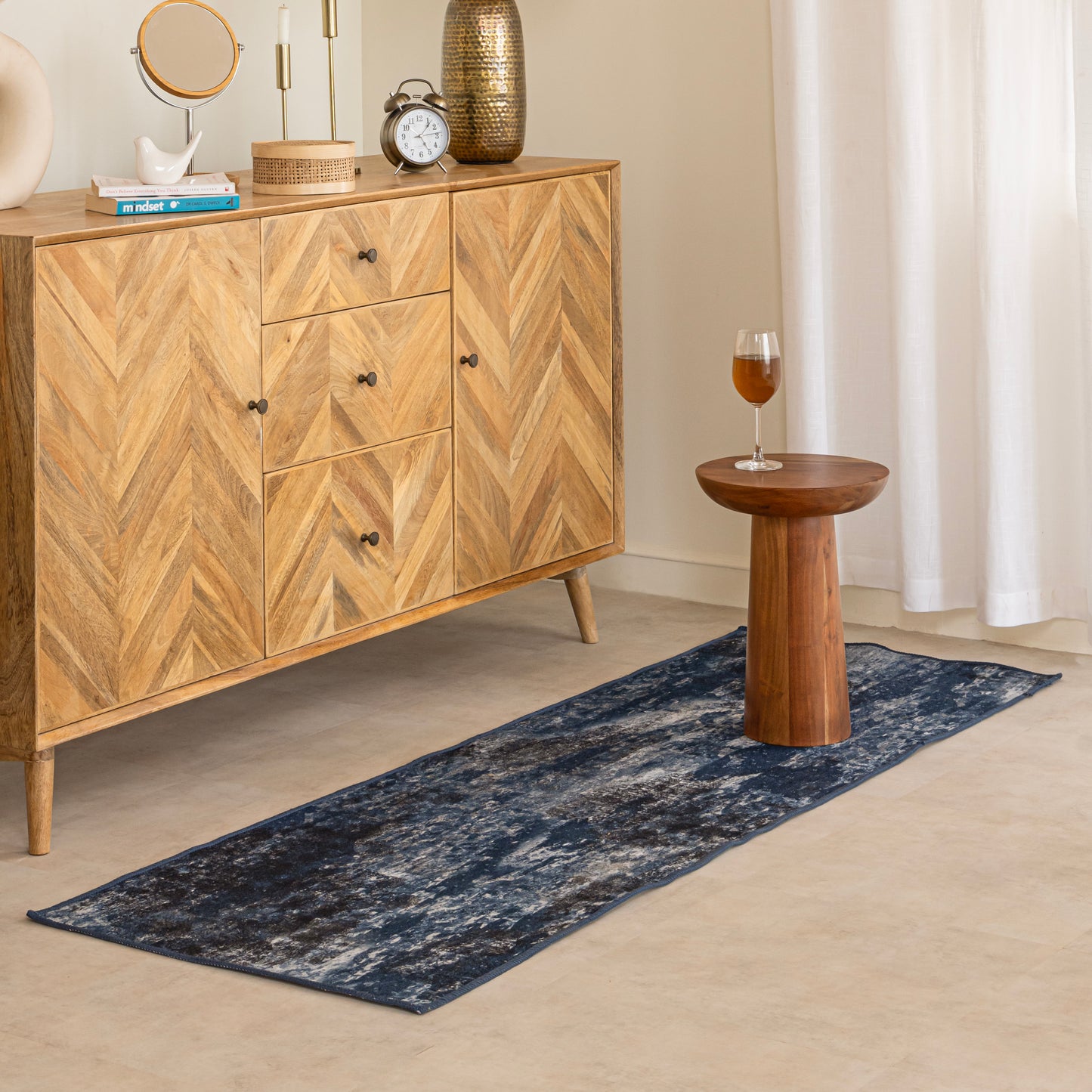 Imprimer Scribble - Felt Runner Reversible Handmade Rug (Multicolor)