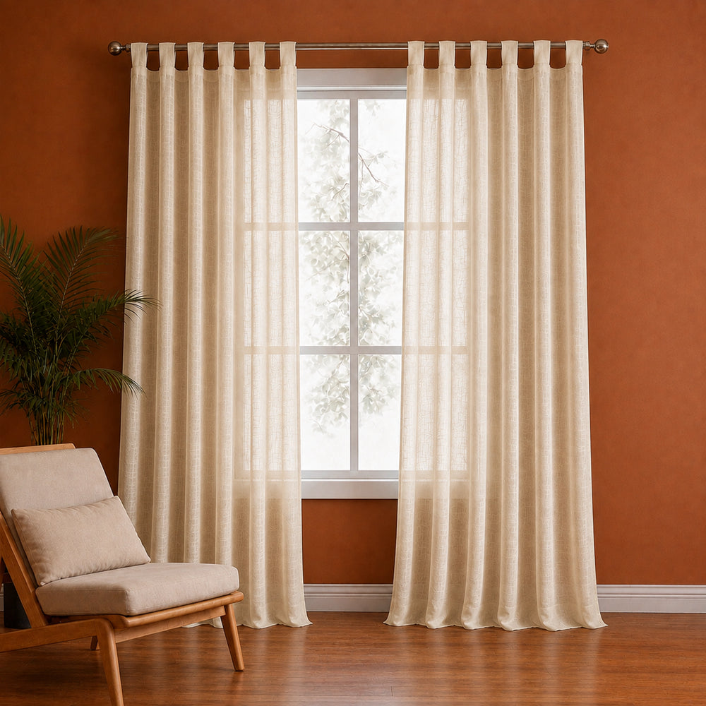 Fort Absolute - Beige Loop Sheer Curtain