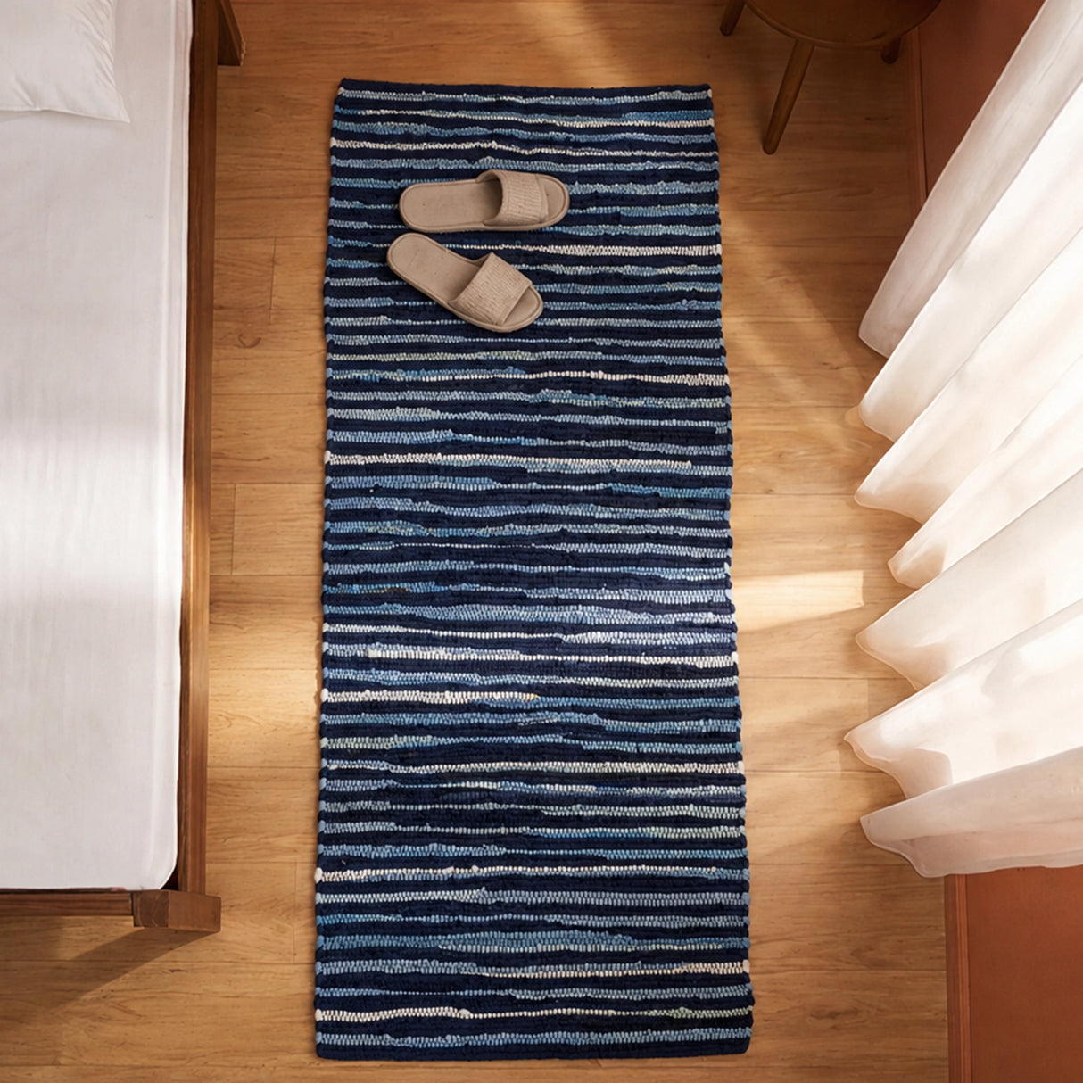Earthology Harmony - Recycled Runner Rug (Navy Blue)