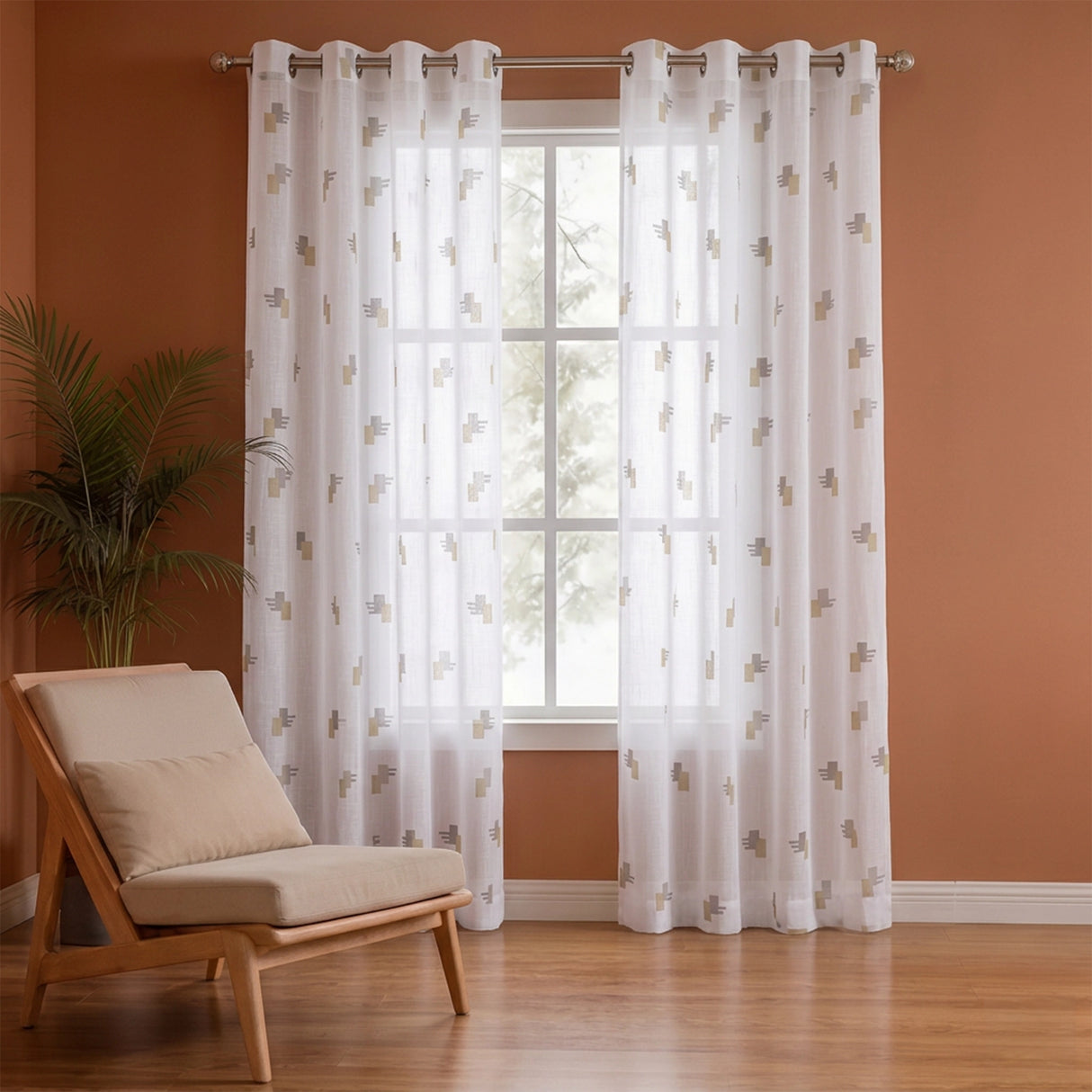 Imprimer Modern Mosaic - Sheer Curtain