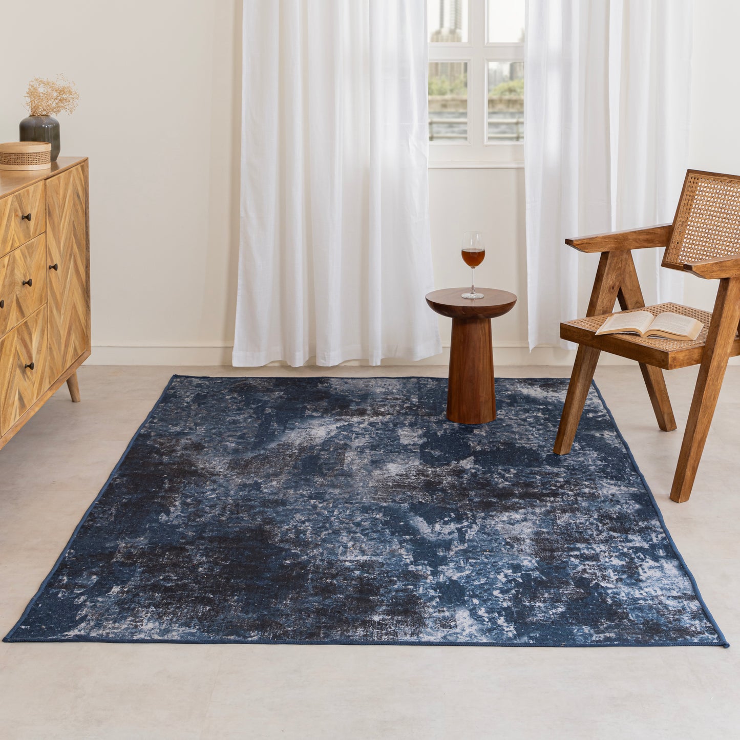 Imprimer Scribble - Felt Reversible Handmade Rug (Multicolor)