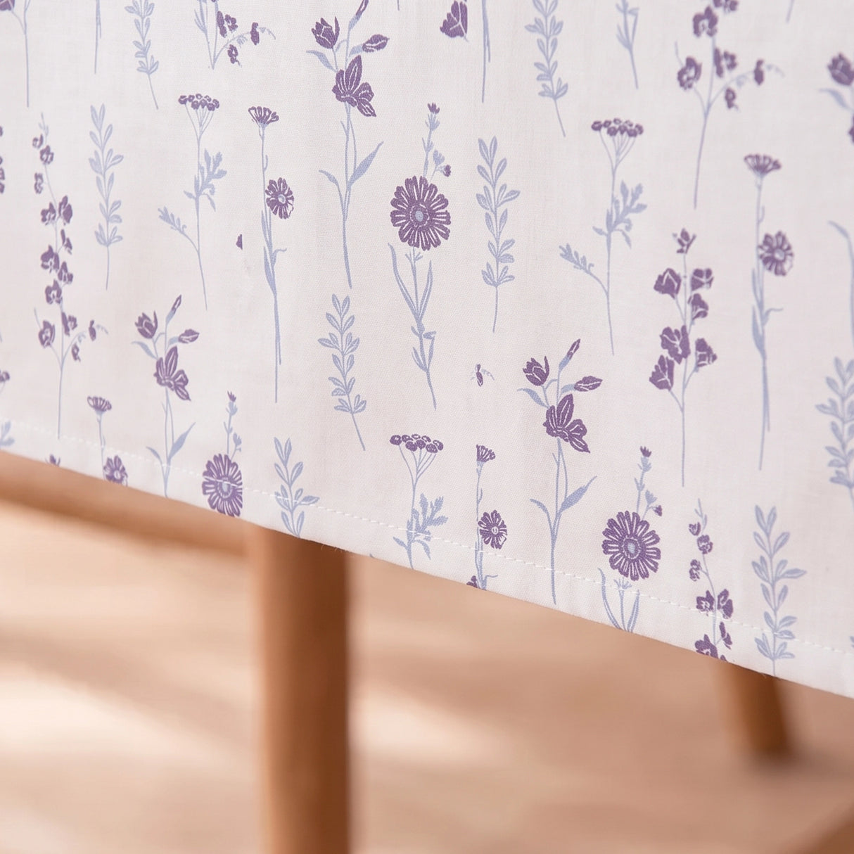 Cotton Premium Dining Table Cover (Blue & Purple)