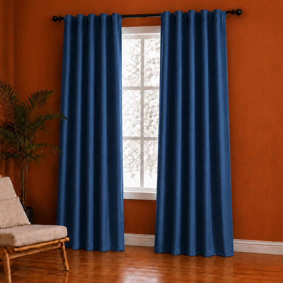 Fort Essential - Back Tab Blackout Curtain (Navy Blue)