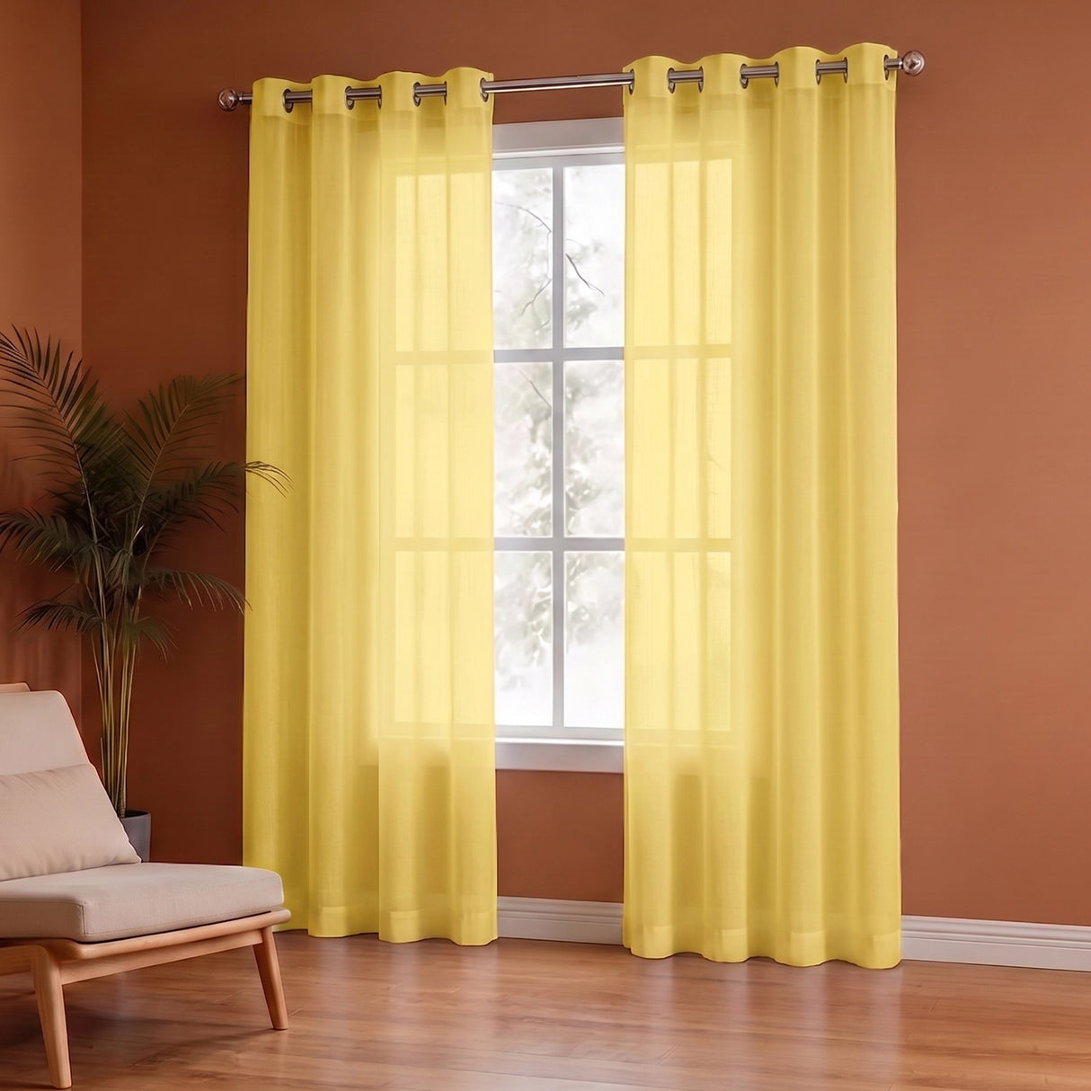 Fort Absolute - Yellow Sheer Curtain
