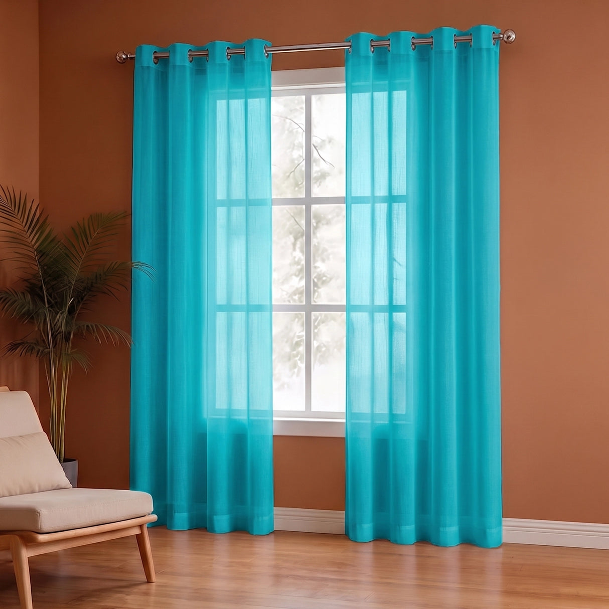 Fort Absolute - Blue Sheer Curtain