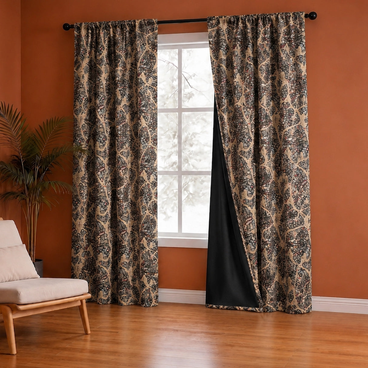 Imprimer River Village - Rod Pocket DP Curtain