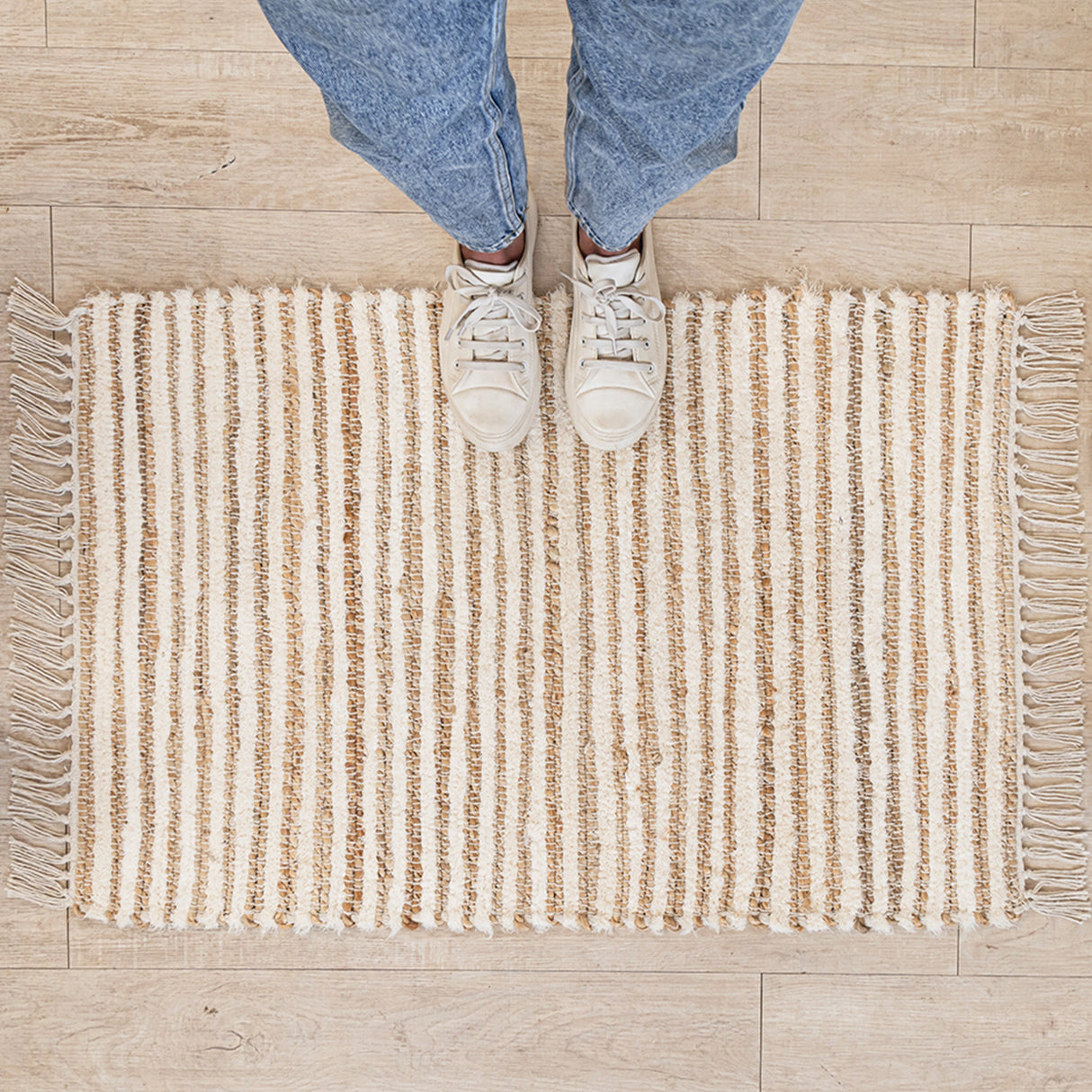 Tassel Cotton Jute - Rectangular