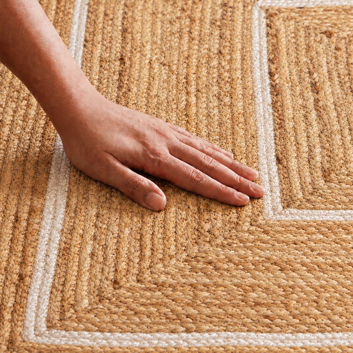 Wave Jute Area Rug - Rectangular