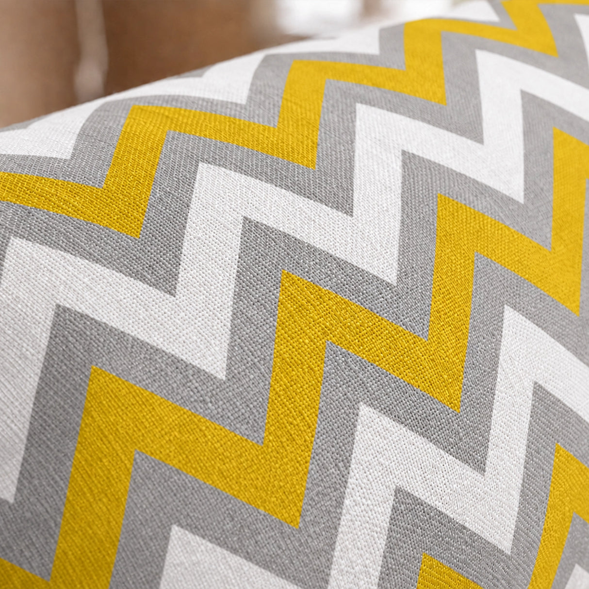 Imprimer Chevron - Printed Bolster Cover (Yellow)