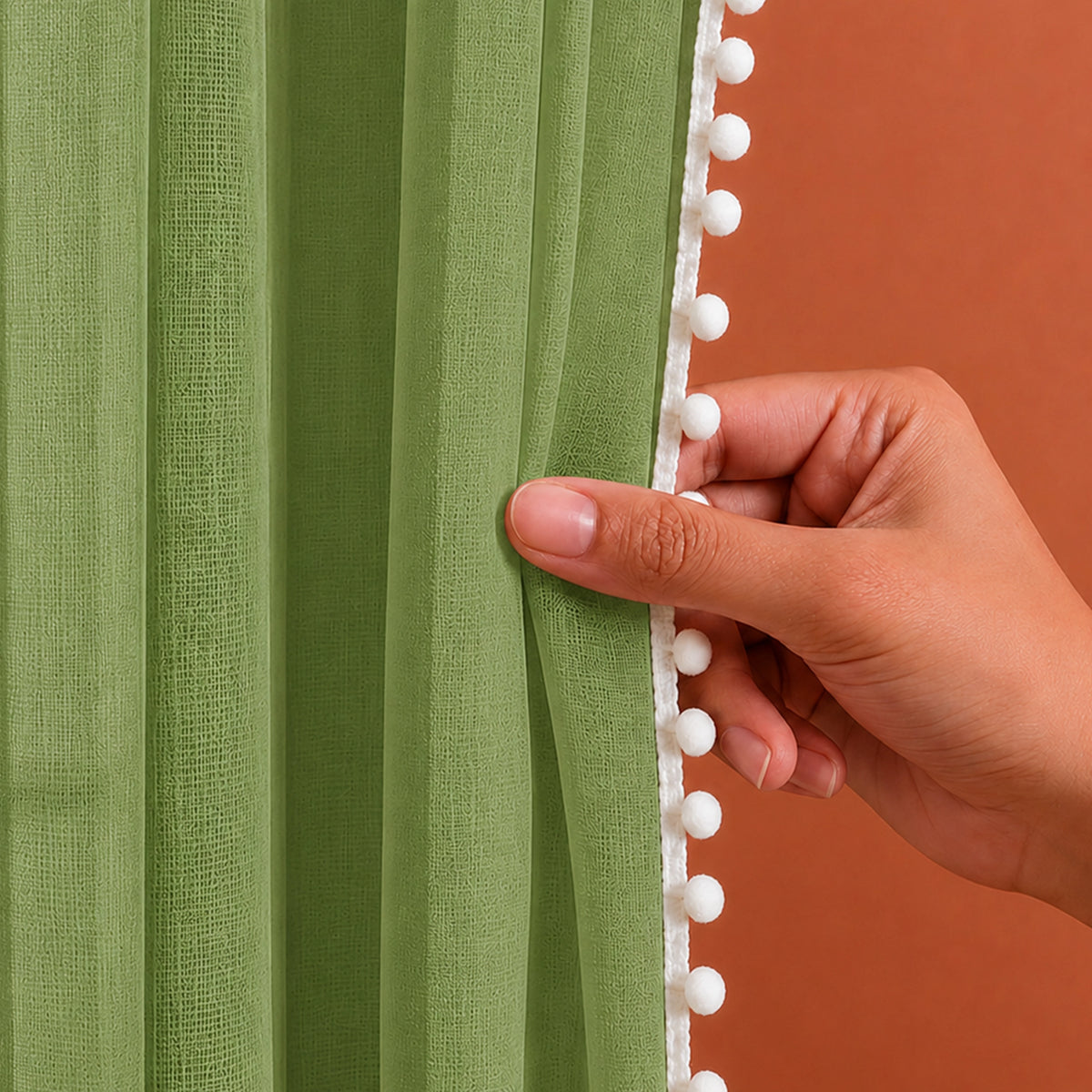 Fort Handpicked Breeze - Rod Pocket Mint Green Sheer Curtain
