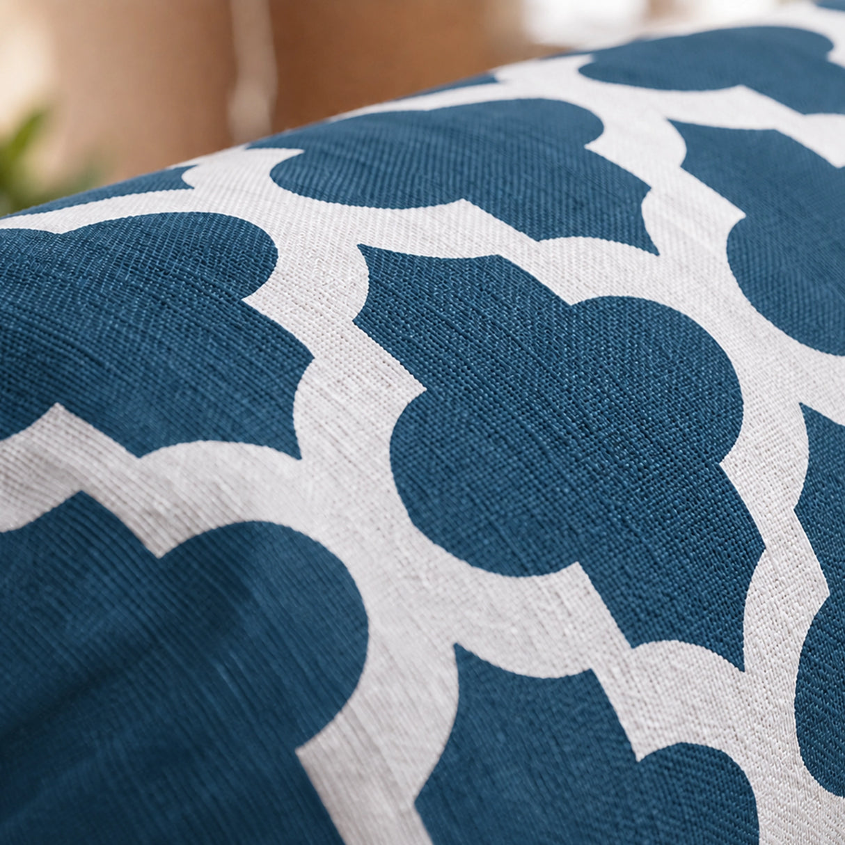 Imprimer Quatrefoil - Printed Bolster Cover (Blue)