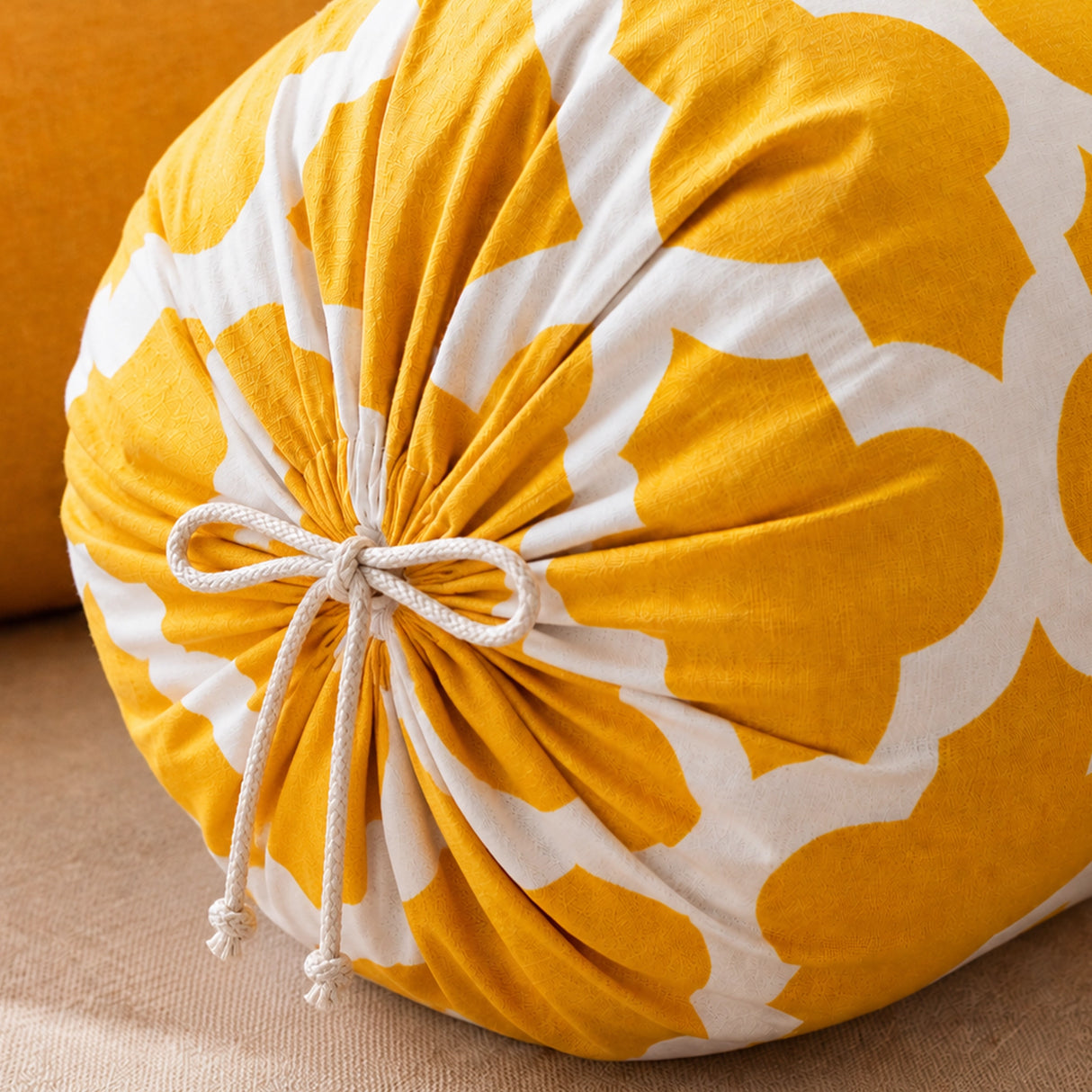 Imprimer Quatrefoil - Printed Bolster Cover (Yellow)