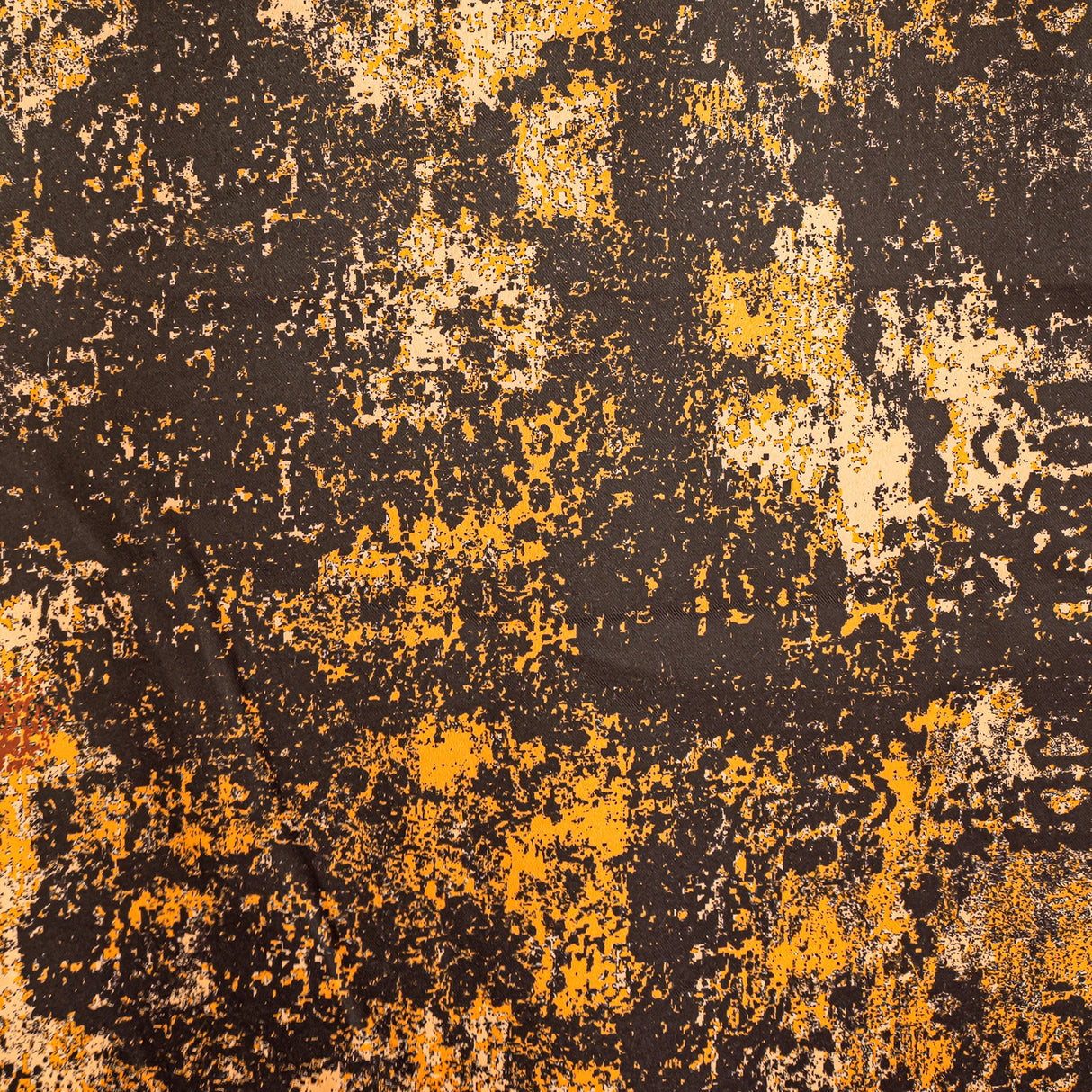 Imprimer Abstract - Rod Pocket DP Blackout Curtain (Black & Mustard)