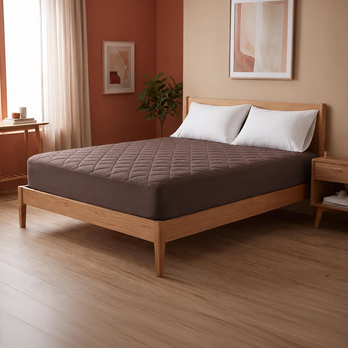 Ombre - Pure Shield Quilted Mattress Protector (Brown)