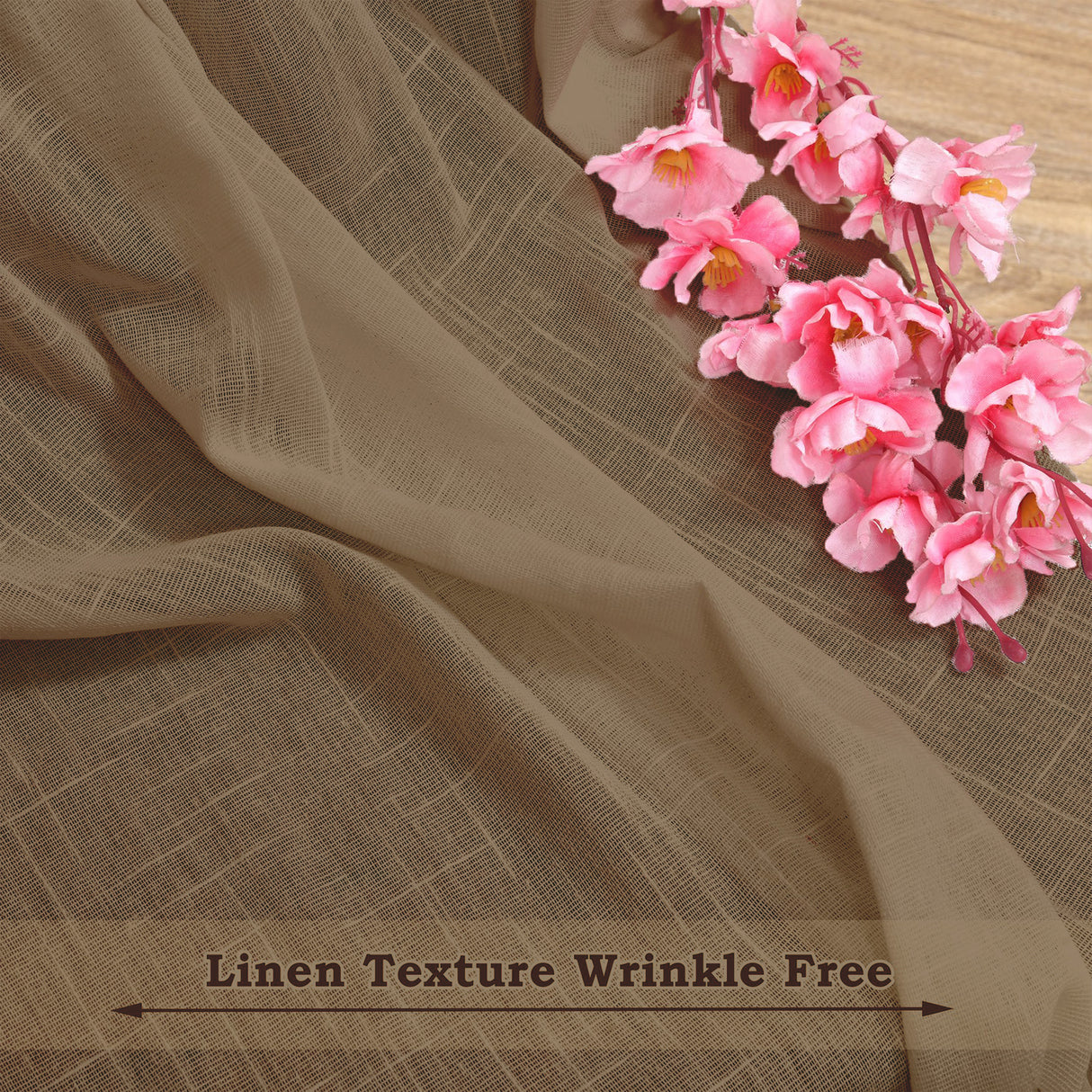 Fort Absolute - Dark Brown Loop Sheer Curtain