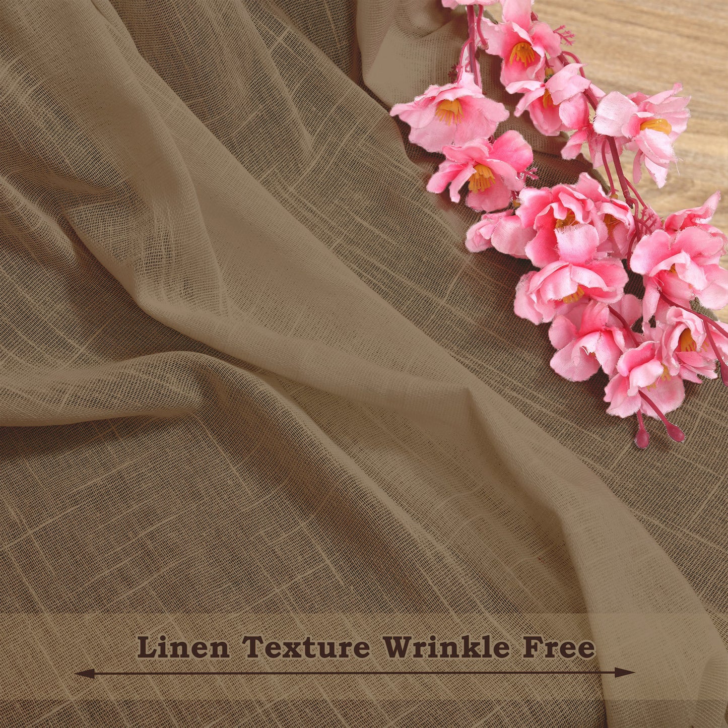 Fort Absolute - Dark Brown Loop Sheer Curtain