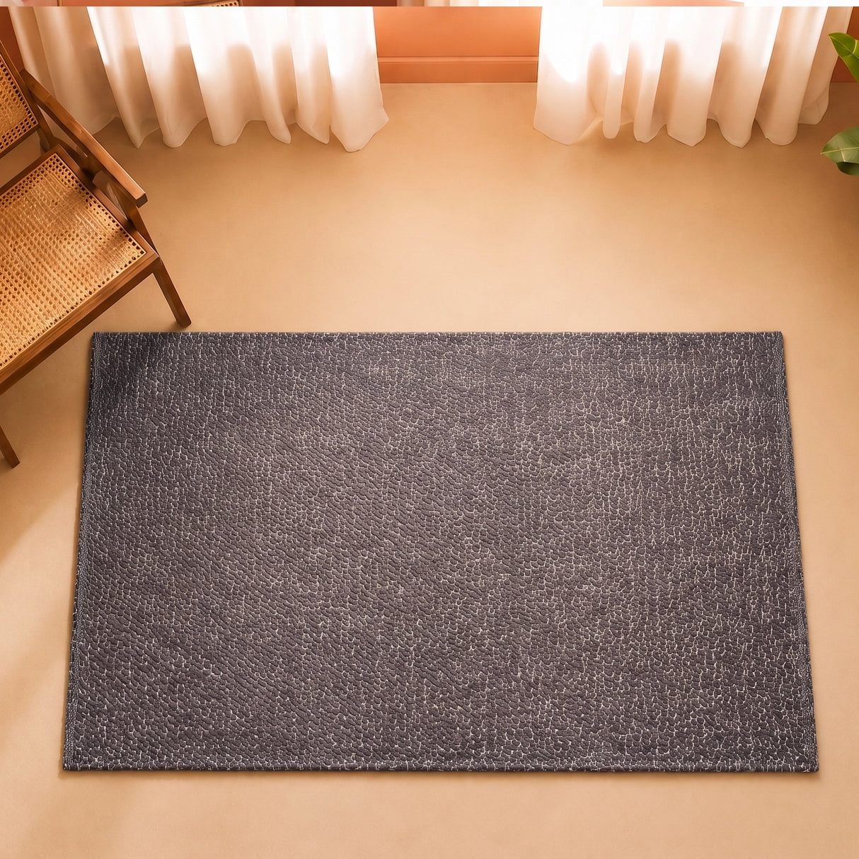 Tessitura Chromatic - Herringbone Cotton Rug (Grey & White)