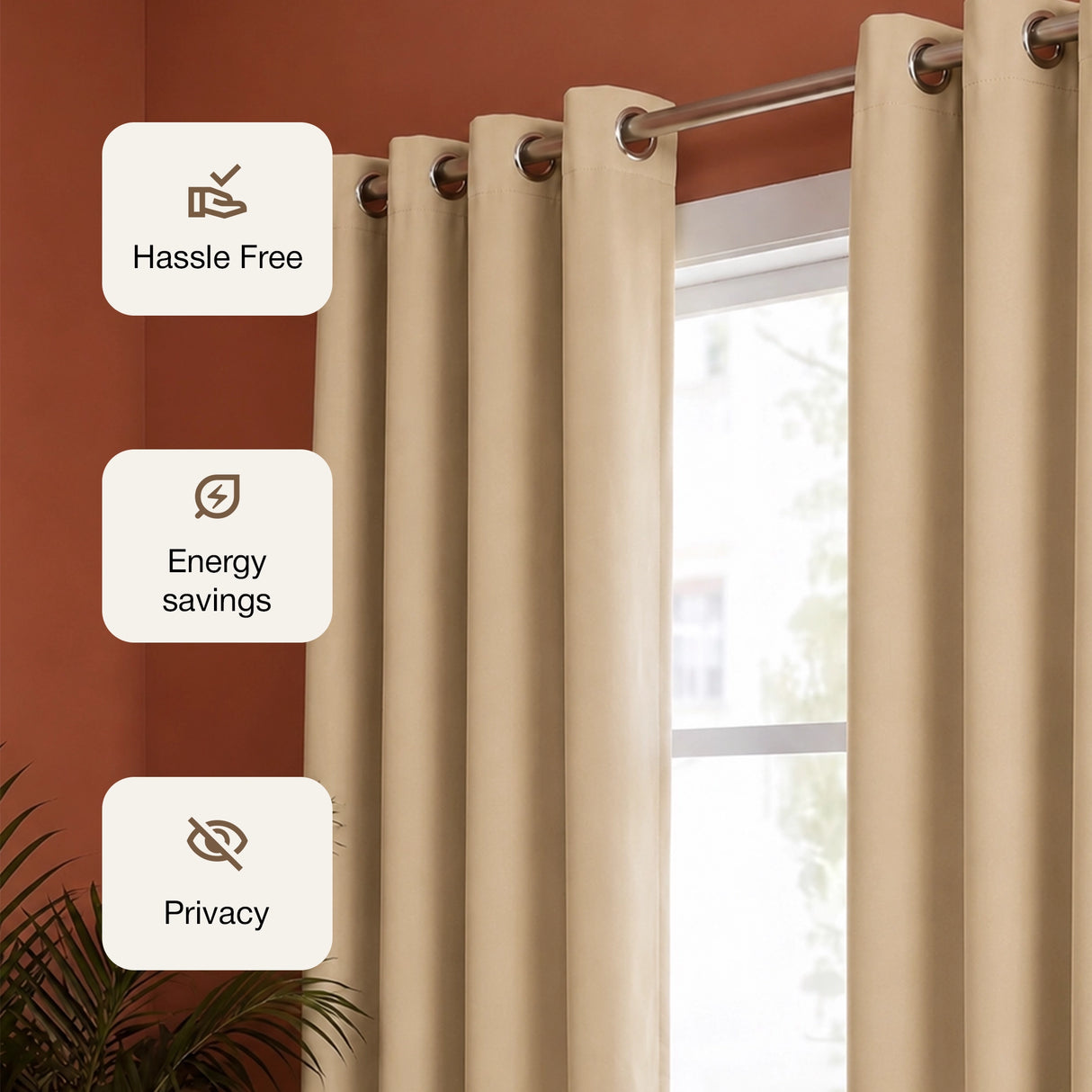 Fort Essential - Black Backing Blackout Curtain