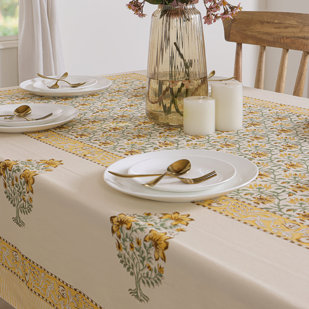 Handblock Table Cover (Sunbeam)