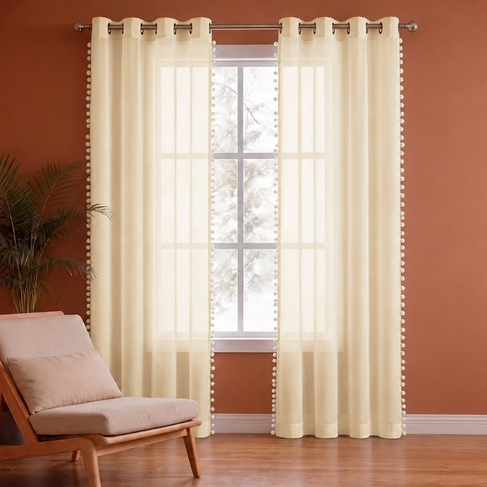 Fort Handpicked Breeze - Beige Sheer Curtain
