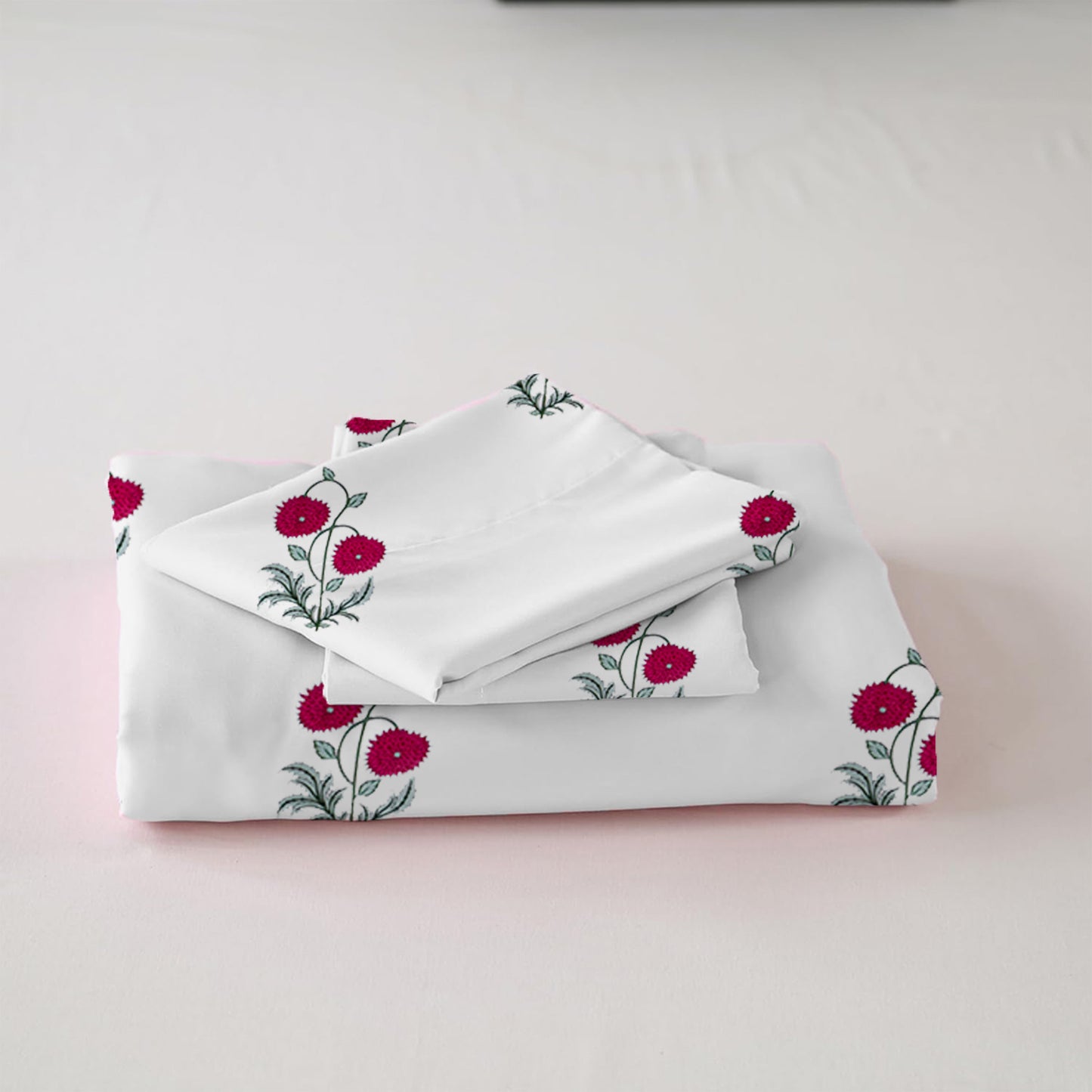 Imprimer Vignette - Rose Printed Duvet Cover (Red)