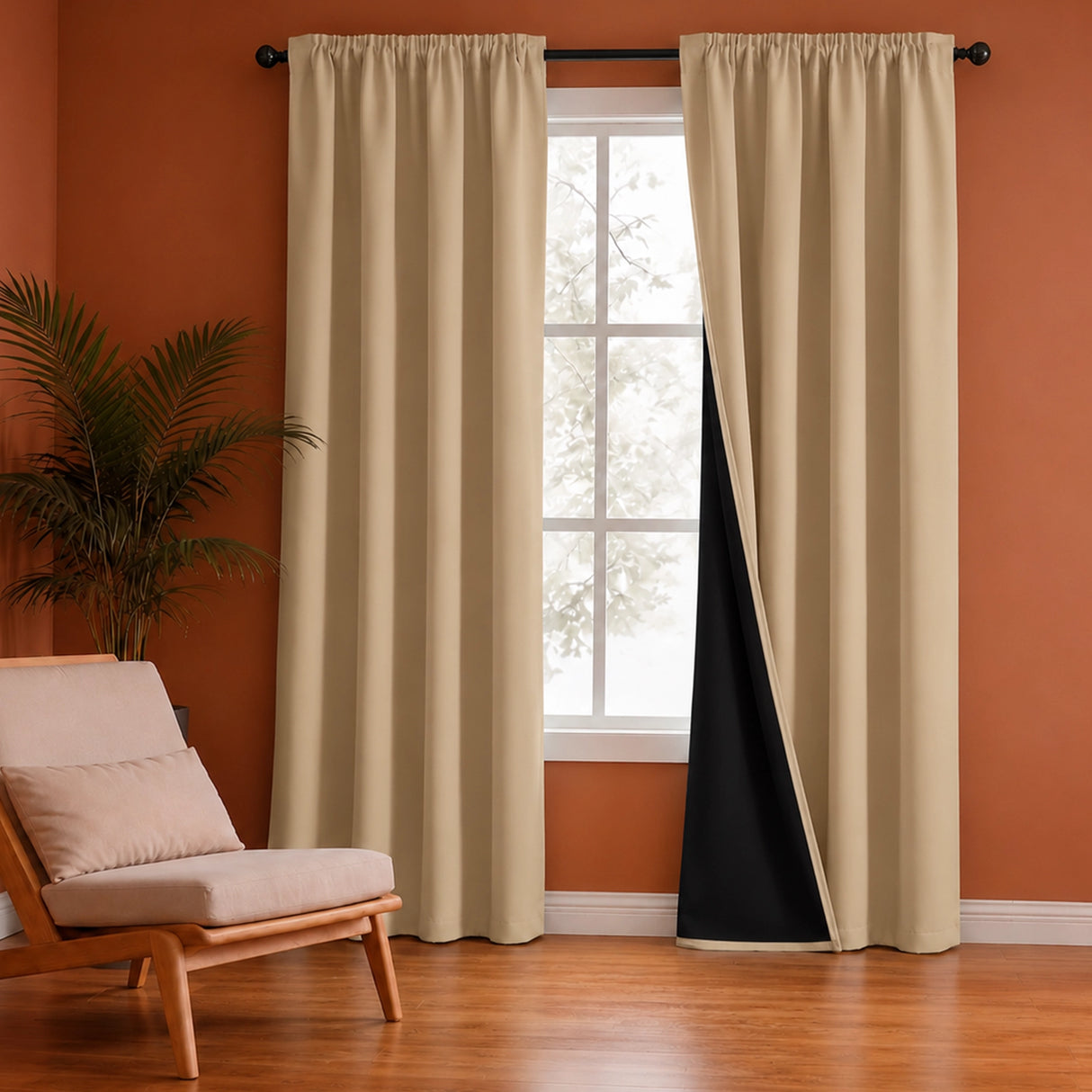 Fort Essential - Black Backing Blackout Curtain