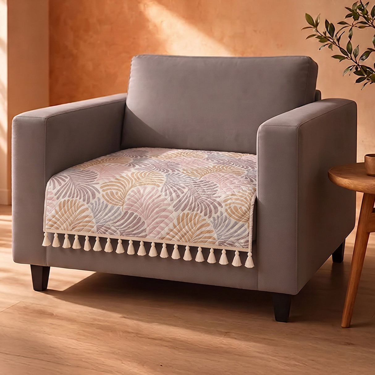 Opal Palms - Printed Sofa Cover (Multicolor)