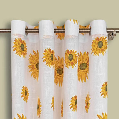 Imprimer Blooming Sunflowers - Eyelet Curtain Eyelet