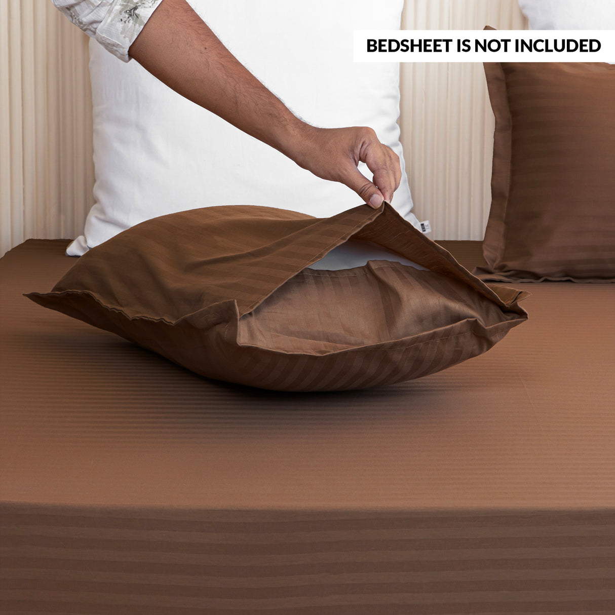 Brown pillow cover