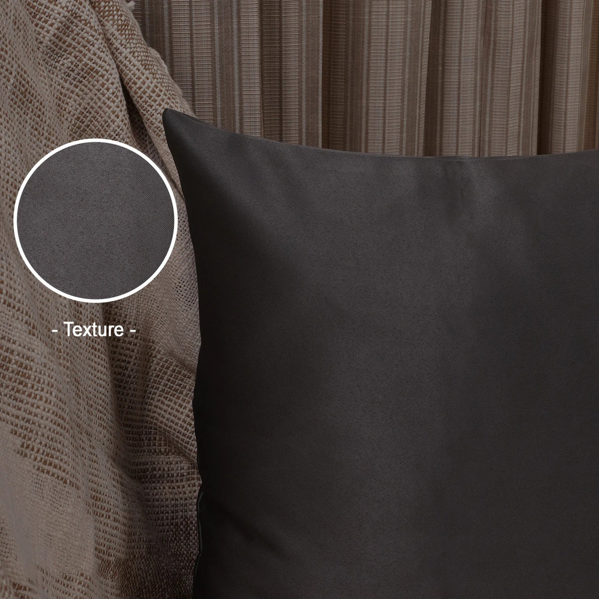 Solid Durable Cushion Cover (Grey)