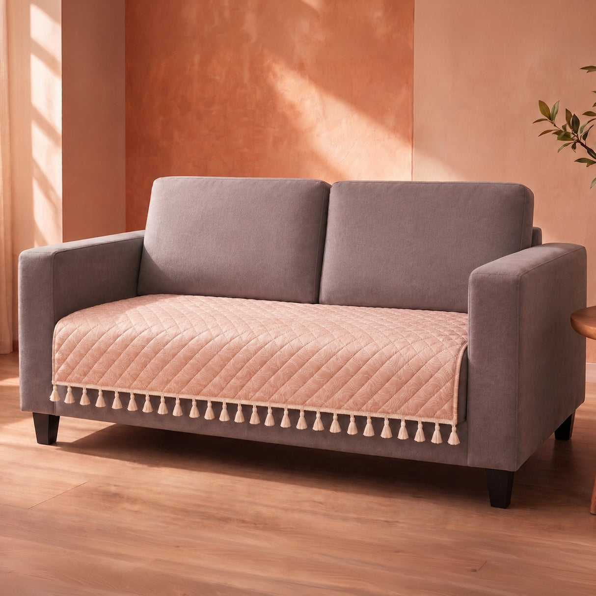 Opaline Drift - Printed Sofa Cover (Pink)
