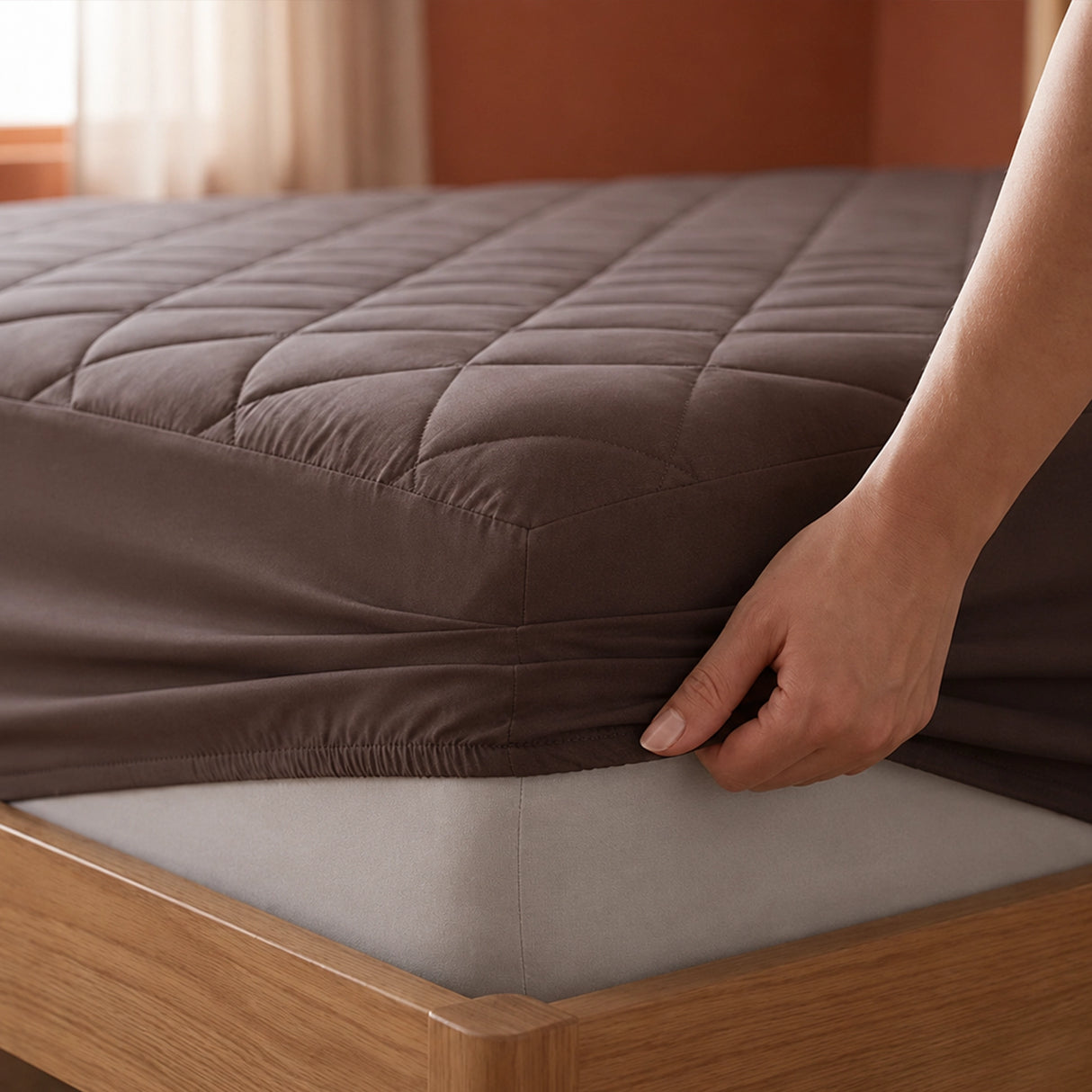 Ombre - Pure Shield Quilted Mattress Protector (Brown)