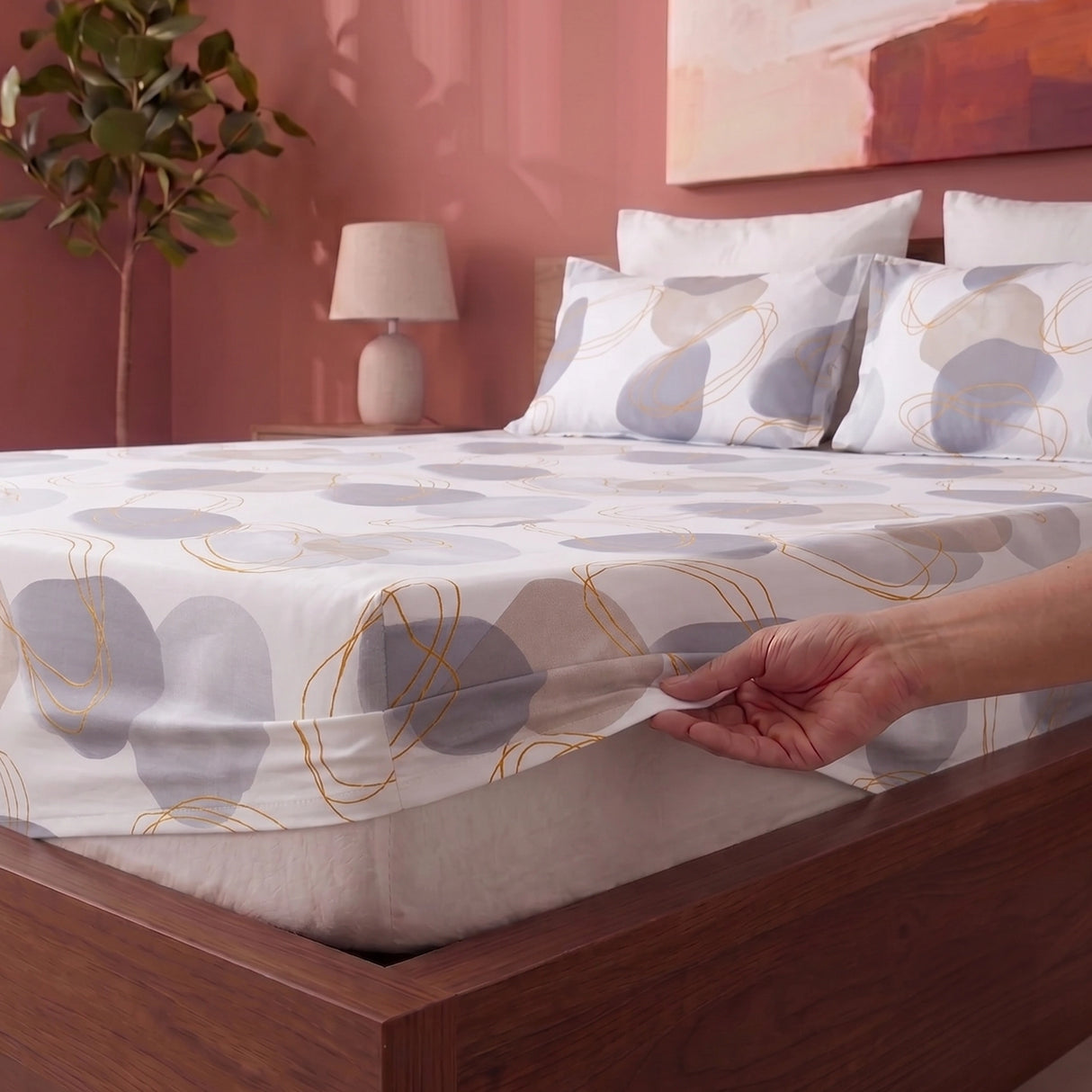 Imprimer Spheres of Serenity - Printed Fitted Bedsheet