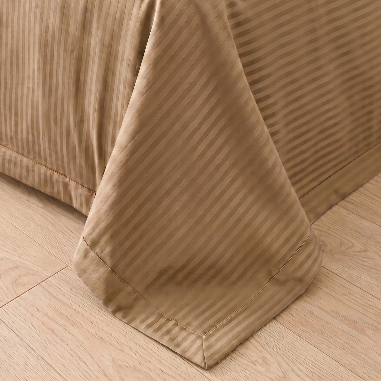 Breton Doze - Satin Stripe Dohar Blanket (Taupe)