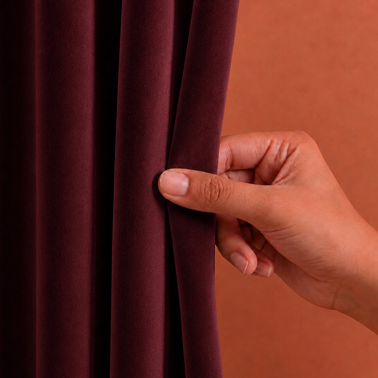 Fort Royal - Rod Pocket Velvet Curtain (Maroon)