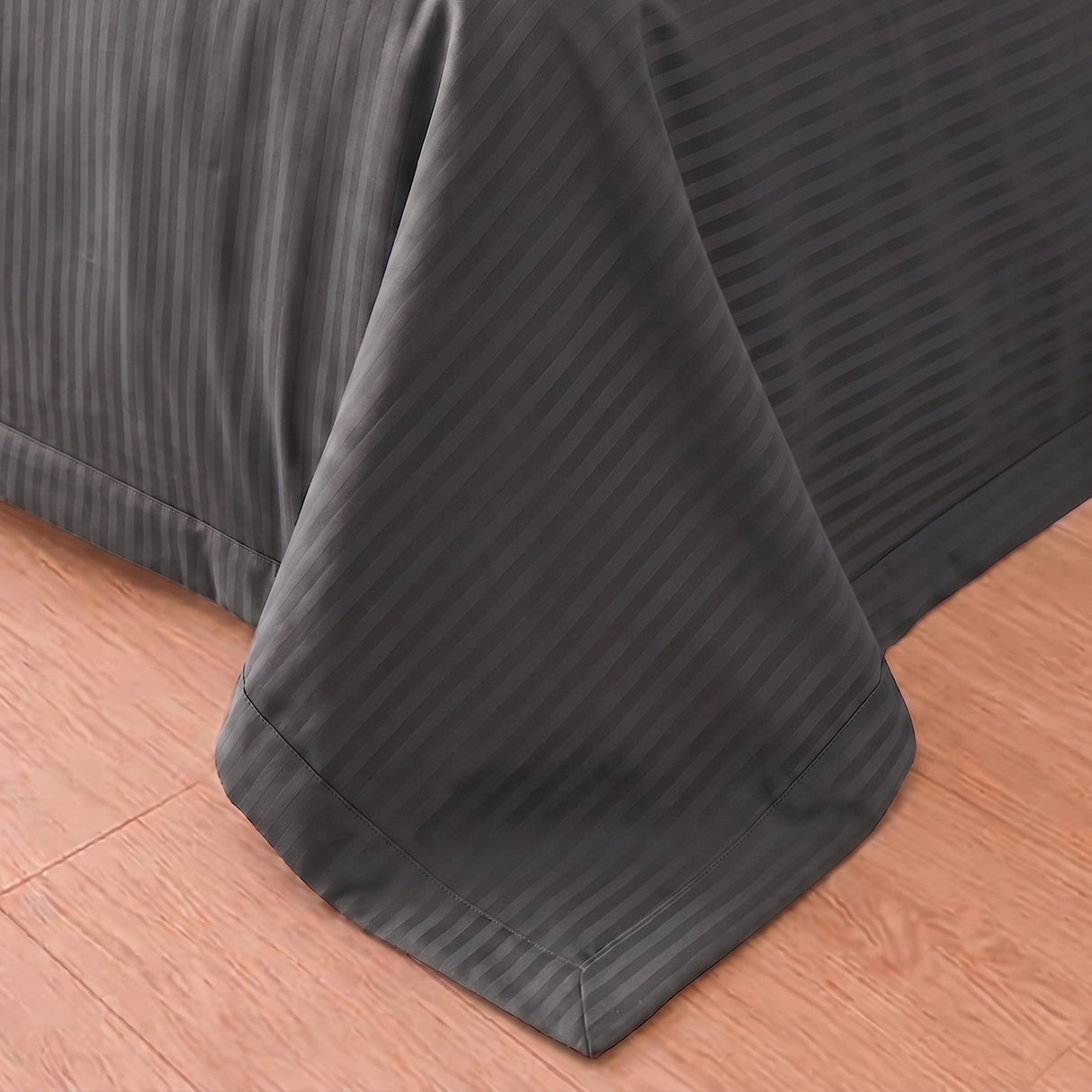 Breton Doze - Satin Stripe Reversible Dohar Blanket (Grey)