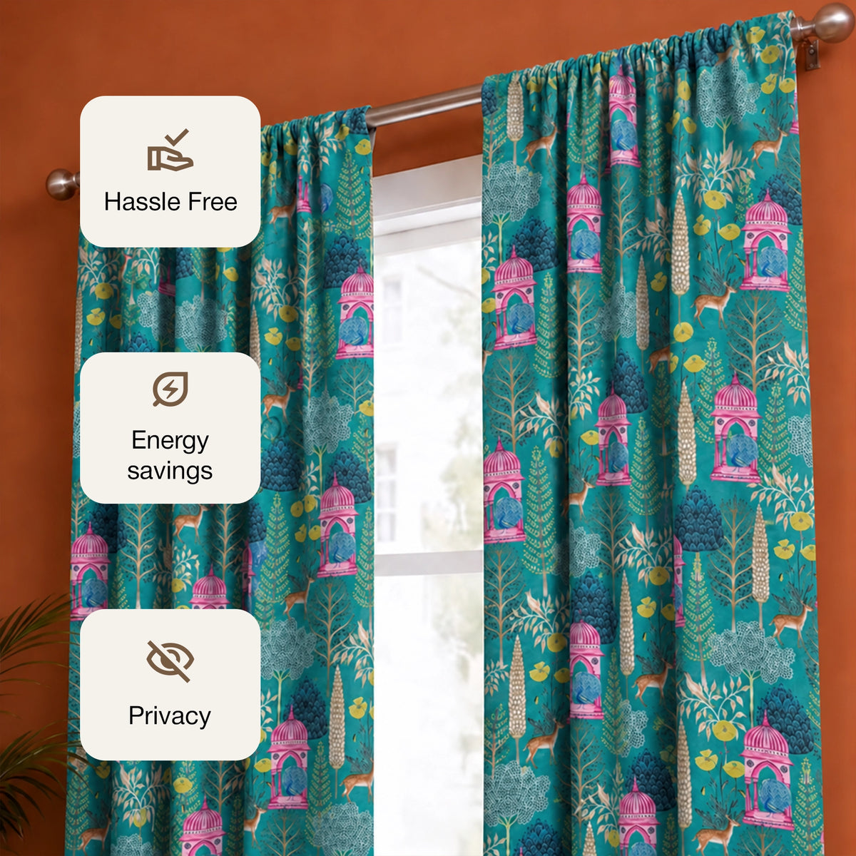 Imprimer Abstract - Digital Printed Blackout Curtain (Pichwai)