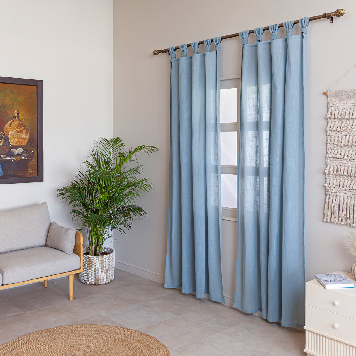 Fort Absolute - Twist Tab Top Sheer Curtain (Silver Grey)