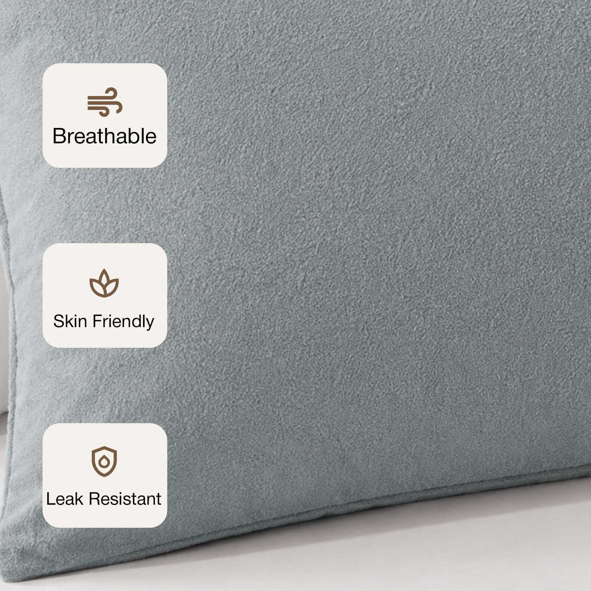 Terry Cotton Pillow Protector – Soft, Absorbent & Easy-Care Pillow Cover