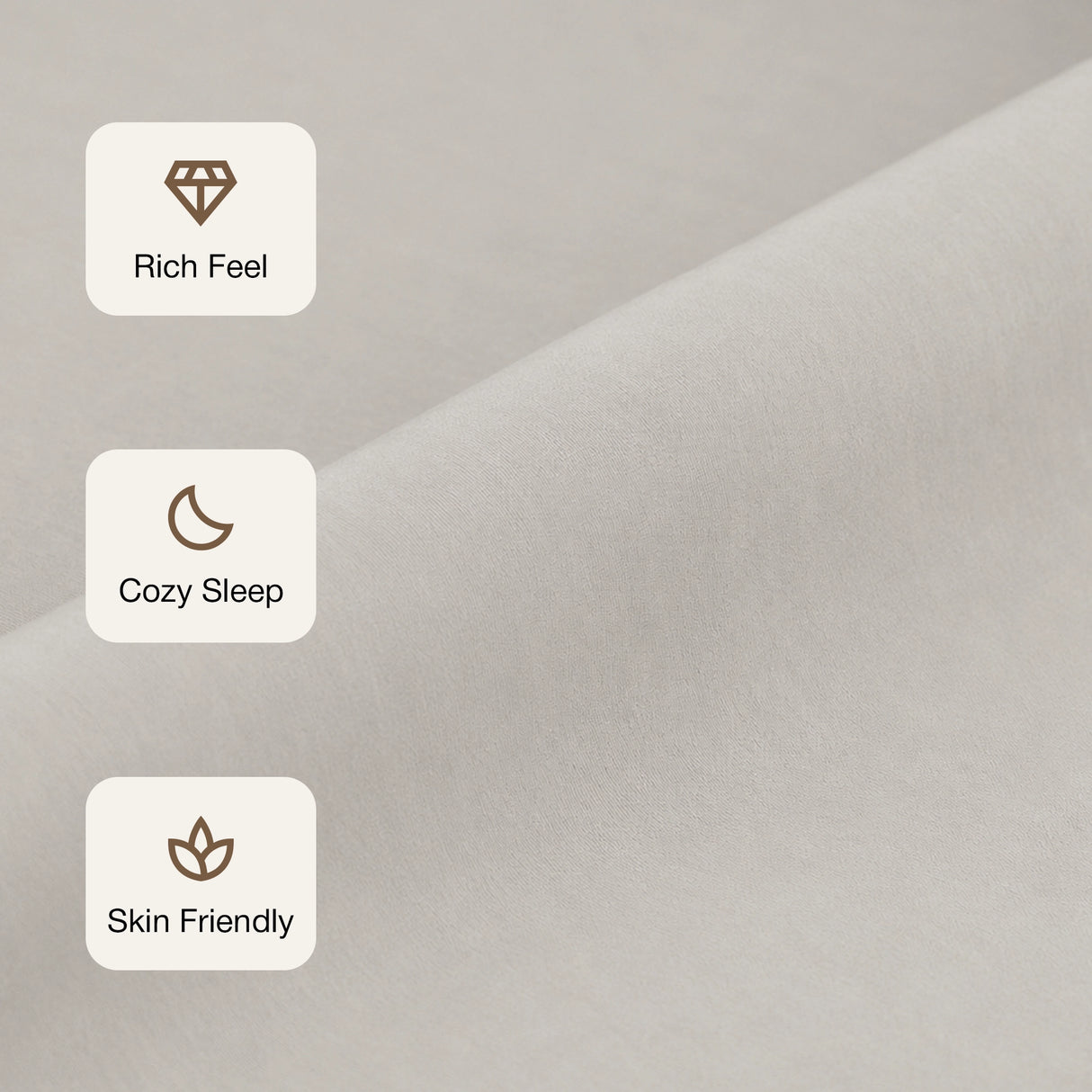 Fort Nightingale - Solid Bedsheet (Light Grey)
