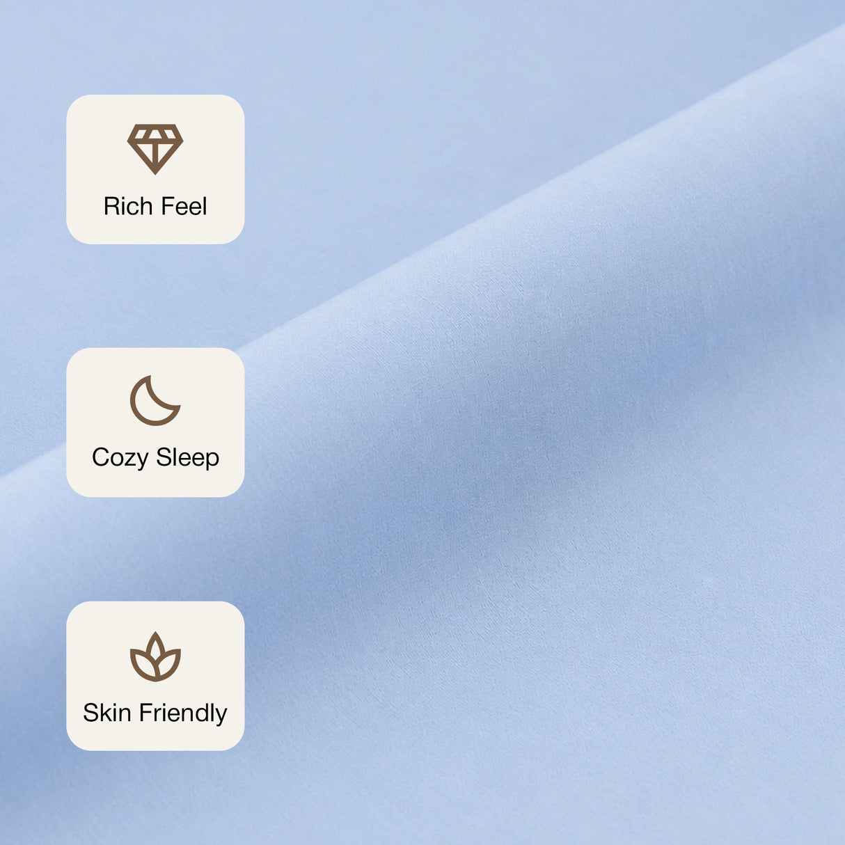 Fort Nightingale - Solid Bedsheet (Sky Blue)