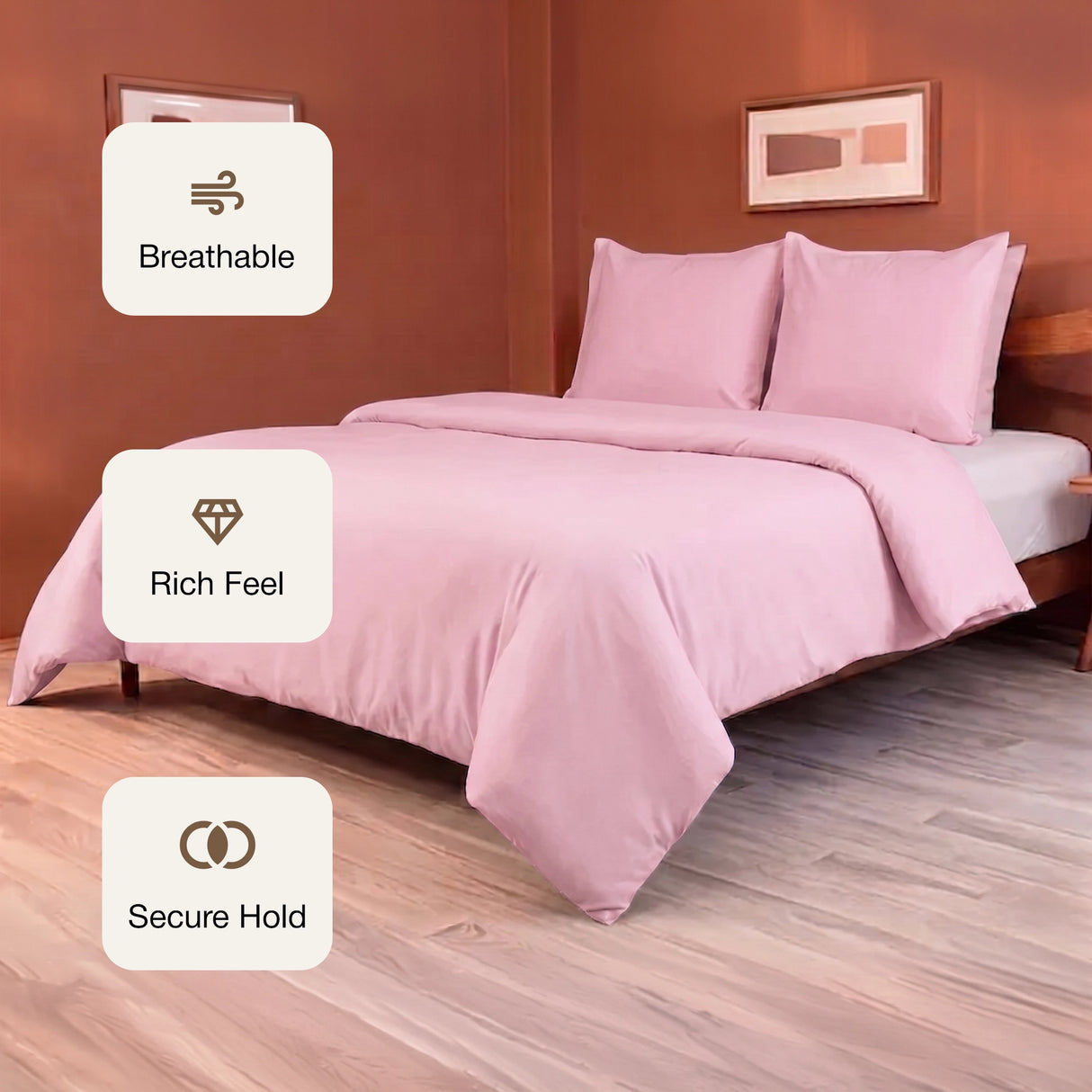 Fort Mellow - Solid Duvet Cover (Pink)