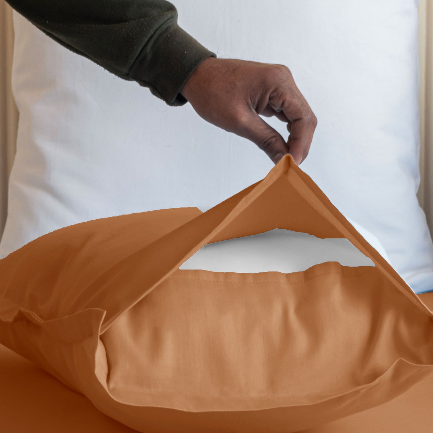 Fort Nightingale - Solid Pillow Cover (Taupe) (Bedsheet Excluded)