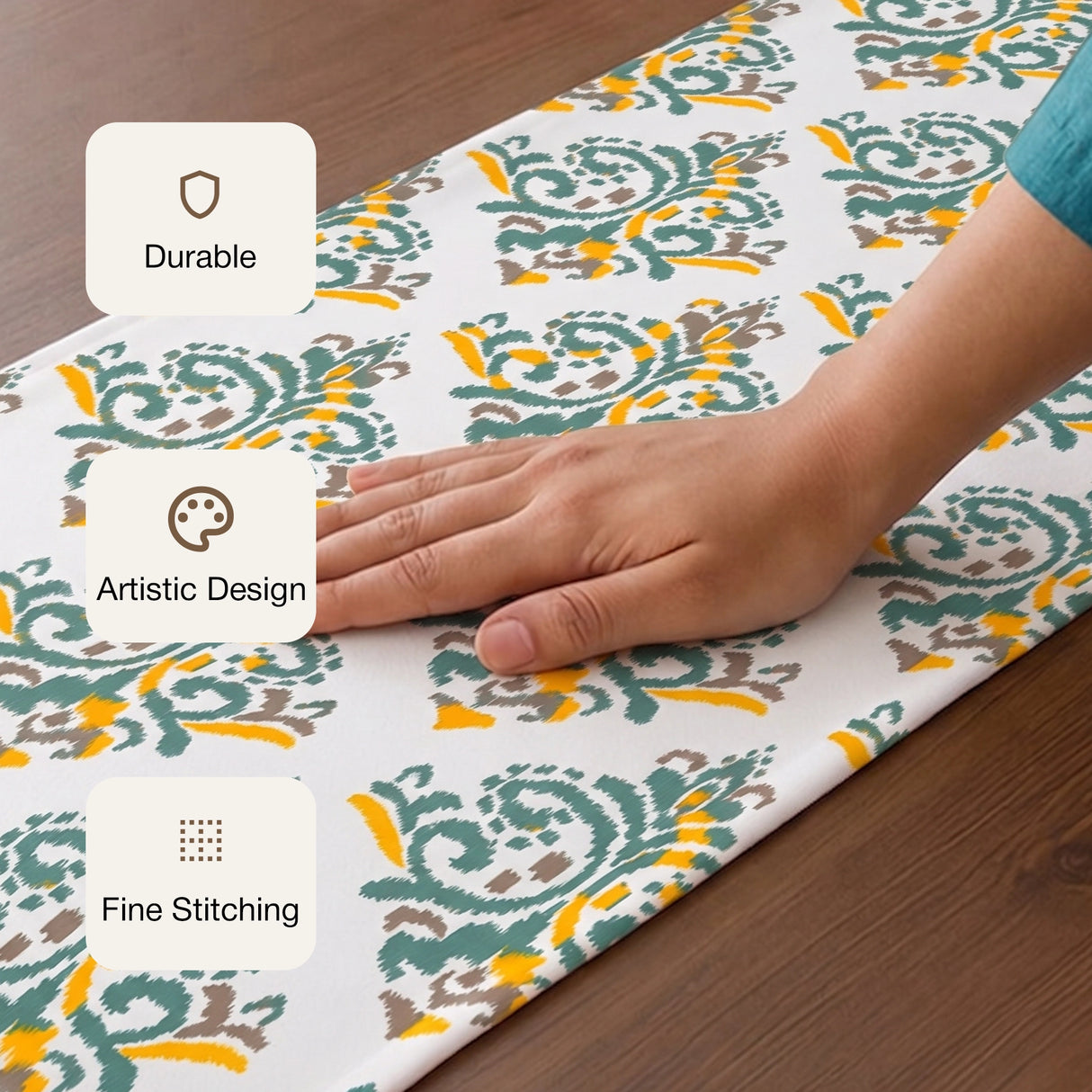 Imprimer Ikat - Printed Table Runner (Yellow)