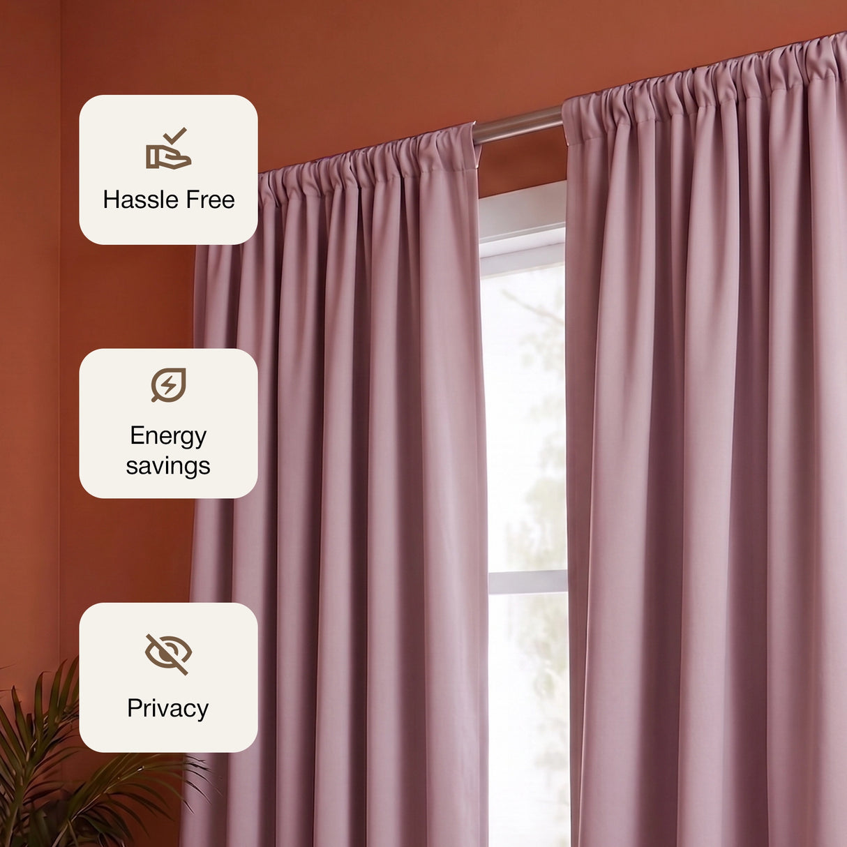 Fort Essential - Rod Pocket Blackout Curtain (Lavender)