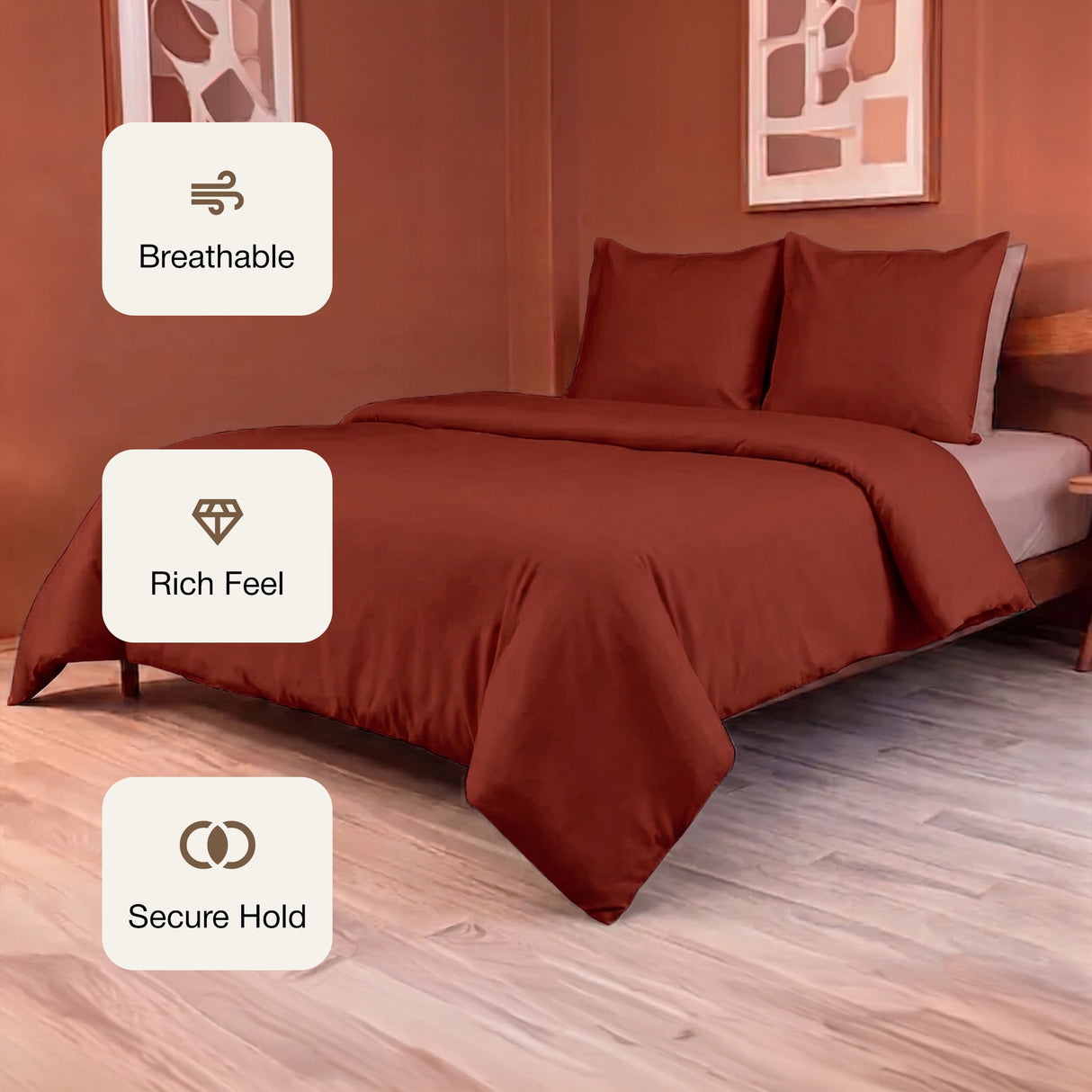 Fort Mellow - Solid Duvet Cover (Maroon)