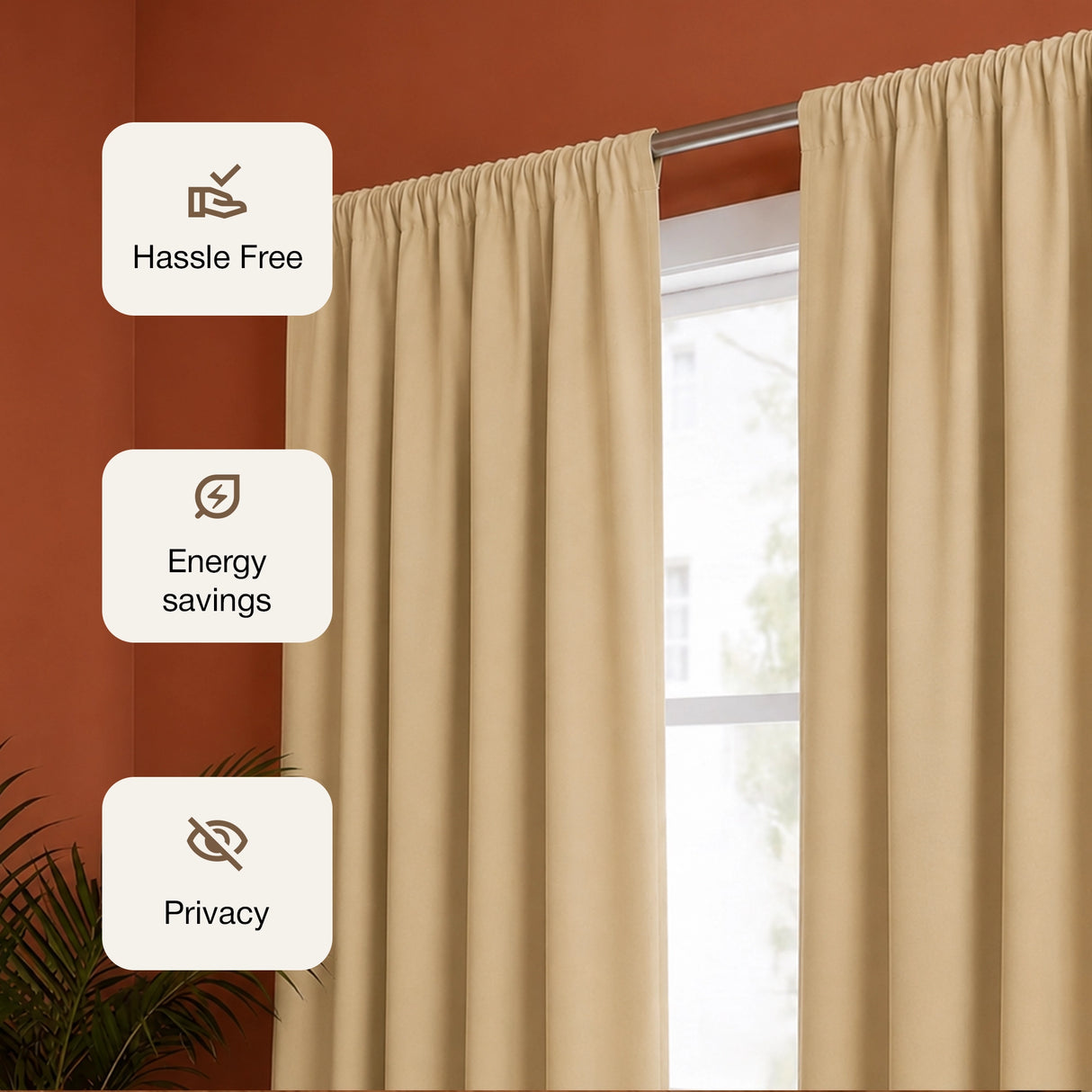 Fort Essential - Black Backing Blackout Curtain