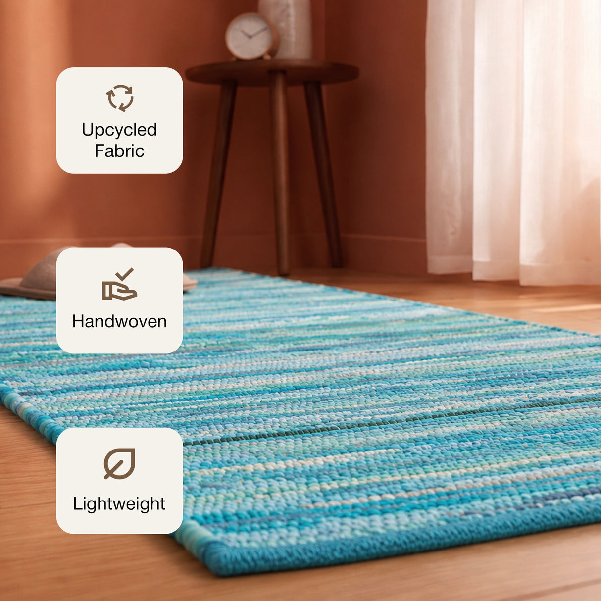 Earthology Harmony - Recycled Runner Rug (Turquoise)