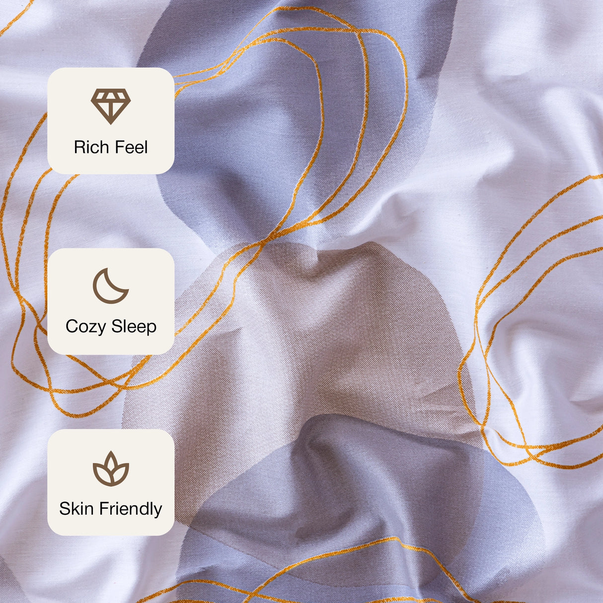 Imprimer Spheres of Serenity - Printed Bedsheet (Multicolor)