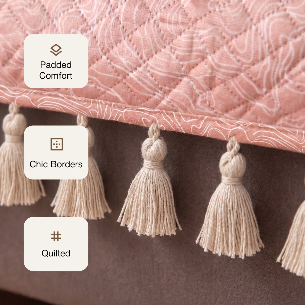 Opaline Drift - Printed Sofa Cover (Pink)